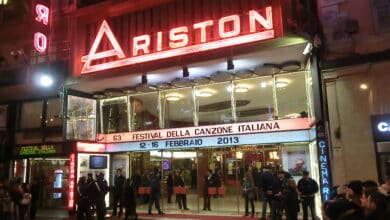 Le Théâtre Ariston où se déroule le Festival de Sanremo