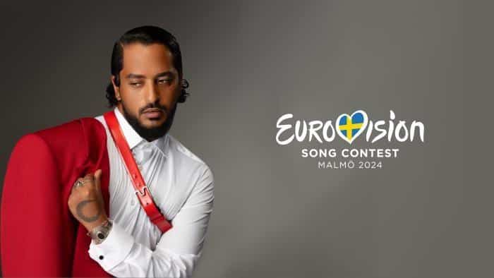 Slimane à l'Eurovision - Crédit Instagram @slimane