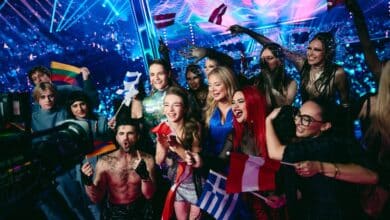 Les artistes après leur victoire - SF2 / Credit Sarah Louise Bennett / EBU